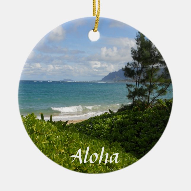 Ornement de Noël Hawaiian Beach (Devant)