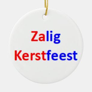 ornement de Noël hollandais zalig kerstfeest