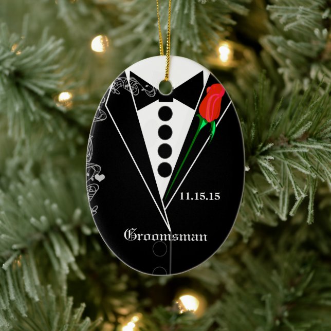 Ornement de Noël Mariage du Groomsman (Arbre)