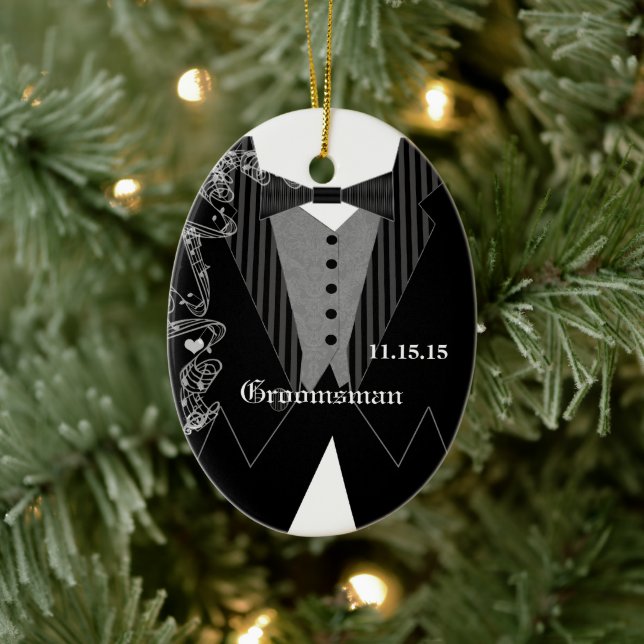 Ornement de Noël Mariage du Groomsman (Arbre)