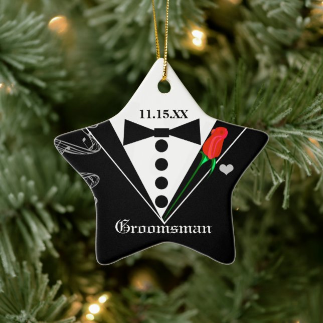 Ornement de Noël Mariage du Groomsman (Arbre)