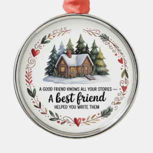 Ornement de Noël Meilleure Amie Design Arbre enn