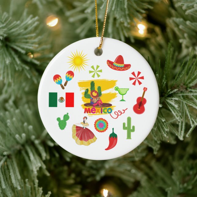 Ornement de Noël mexicain coloré (Arbre)