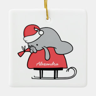 Ornement de Noël mignon Manatee