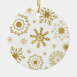 Ornement de Noël Motif de flocon d'or