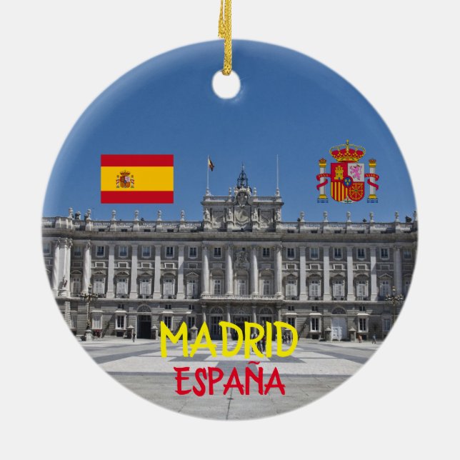 Ornement de Noël Panoramique à Madrid (Dos)