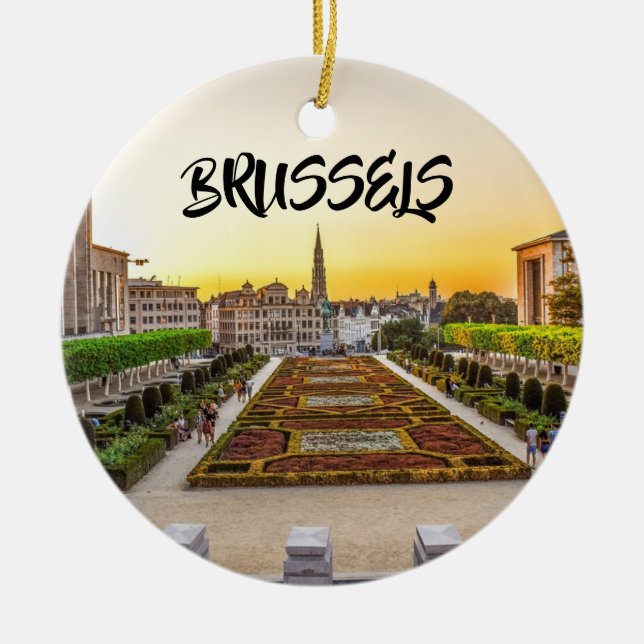 Ornement de Noël panoramique de Bruxelles (Devant)