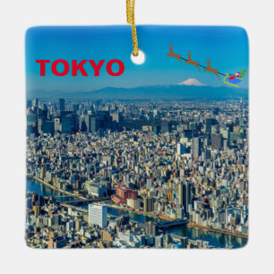 Ornement de Noël panoramique de Tokyo
