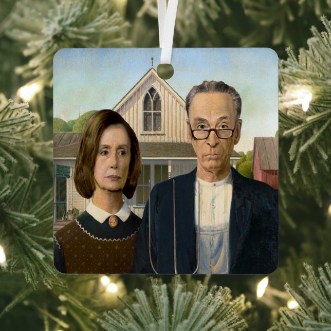 Ornement de Noël Pelosi et Schumer (Insitu)