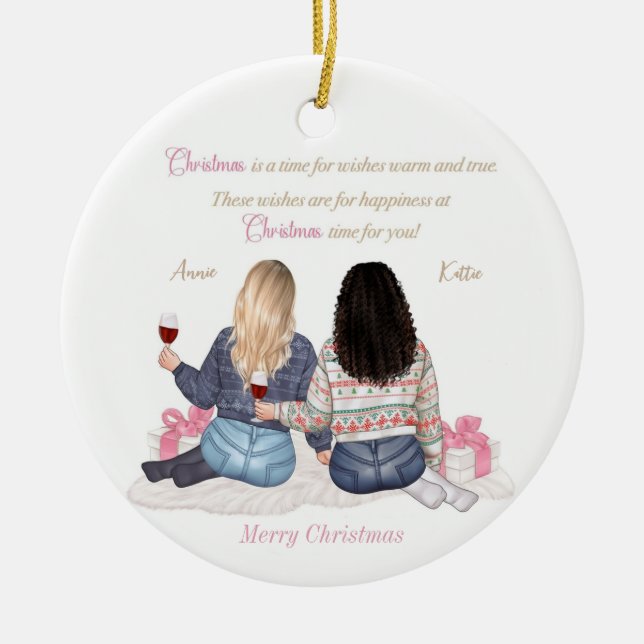 Ornement de Noël personnalisé à mon meilleur ami (Devant)