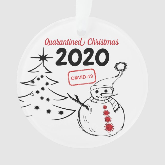 Ornement de Noël personnalisé arbre de Noël Covid  (devant)