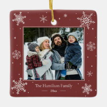 Ornement de Noël personnalisé avec photo de famill