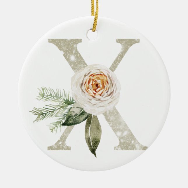 Ornement de Noël personnalisé avec vos initiales (Devant)