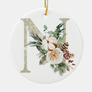 Ornement de Noël personnalisé avec vos initiales
