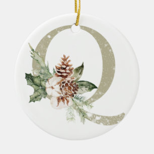 Ornement de Noël personnalisé avec vos initiales