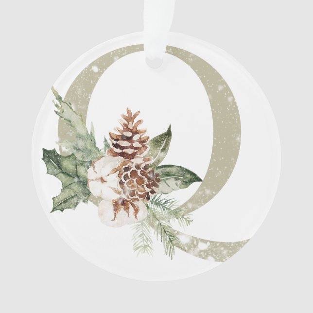 Ornement de Noël personnalisé avec vos initiales (devant)