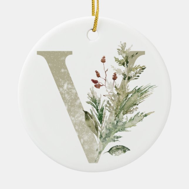 Ornement de Noël personnalisé avec vos initiales (Devant)