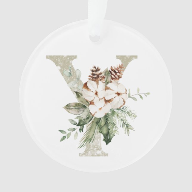 Ornement de Noël personnalisé avec vos initiales (devant)