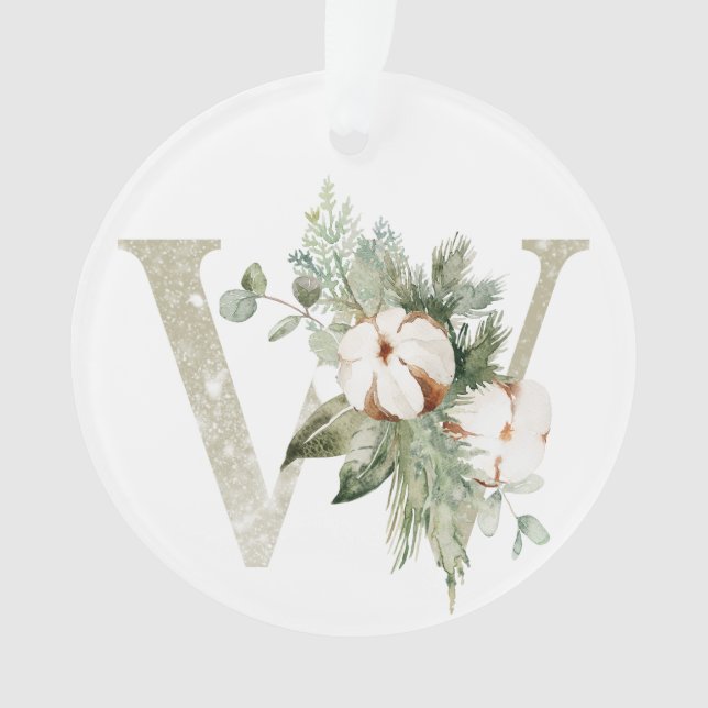 Ornement de Noël personnalisé avec vos initiales (devant)