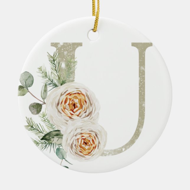 Ornement de Noël personnalisé avec vos initiales (Devant)