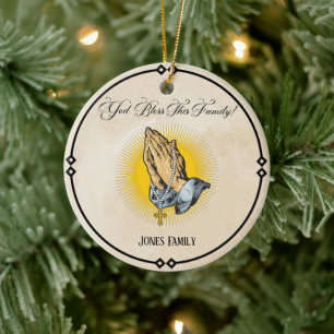 Ornement de Noël personnalisé - "Dieu bénisse mon