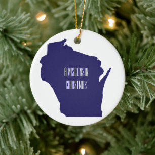 Ornement de Noël personnalisé du Wisconsin