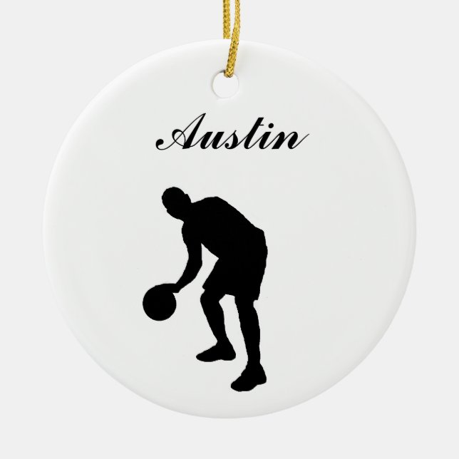 Ornement de Noël personnalisé par basket-ball (Devant)