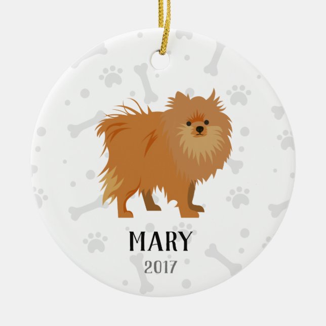 Ornement de Noël personnalisé par chien de (Devant)