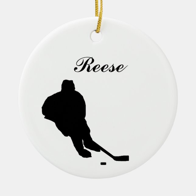Ornement de Noël personnalisé par hockey (Devant)