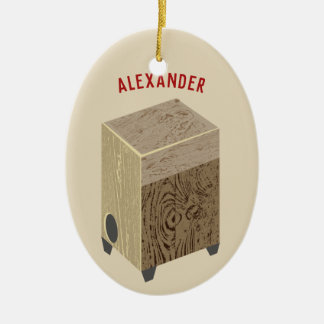 Ornement de Noël personnalisé par tambour de Cajon
