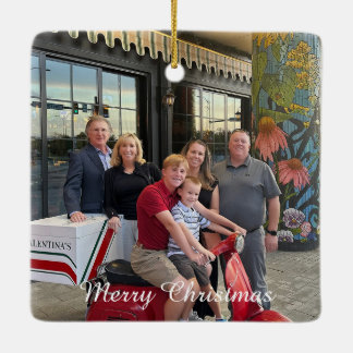 Ornement de Noël-Personnaliser 2 Photos et Texte