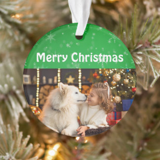 Ornement de Noël photo personnalisée