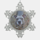 Ornement de Noël pitbull adorable