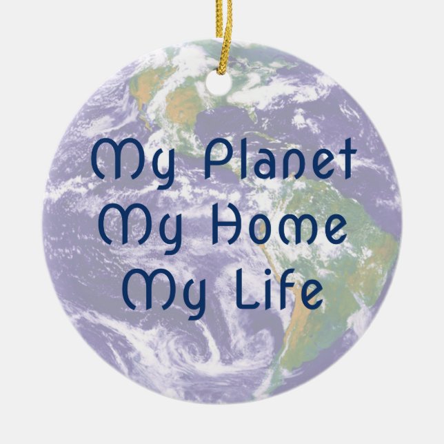 Ornement de Noël Planète Terre (Devant)