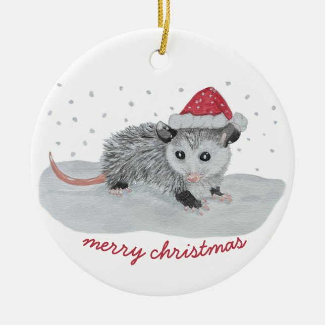 Ornement de Noël Possum Cute (Devant)