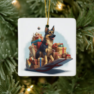 Ornement de Noël pour animal de compagnie Berger A