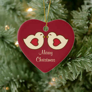 Ornement de Noël pour oiseaux de l'amour