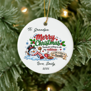 Ornement de Noël pour Papy qui fond