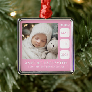 Ornement de Noël pour photo de naissance de bébé f
