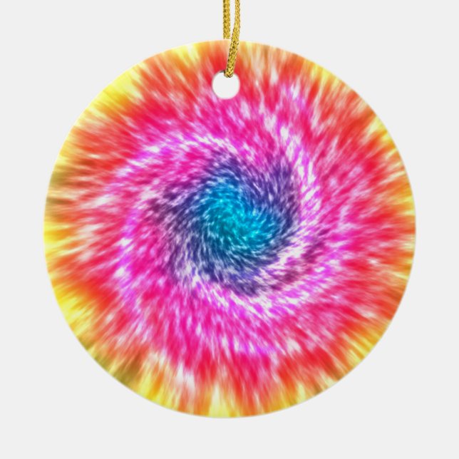Ornement de Noël Psychédélique Tie Dye (Devant)