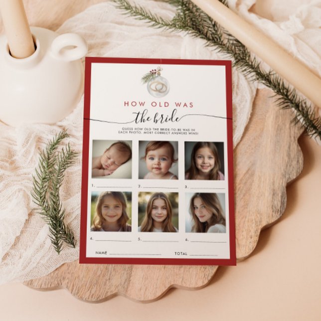 Ornement De Noël Quel Âge Avait La Carte De Mariée (Créateur téléchargé)