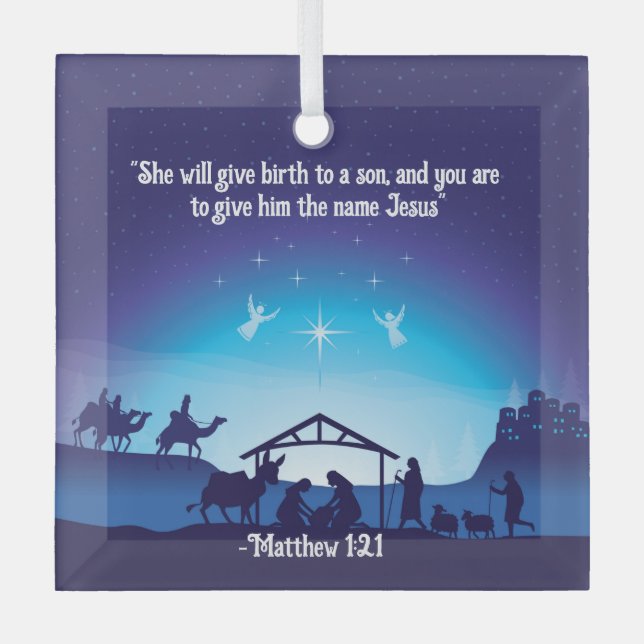 Ornement de Noël religieux (Recto)