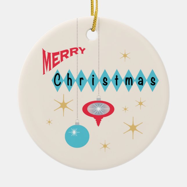 Ornement de Noël rétro (Devant)