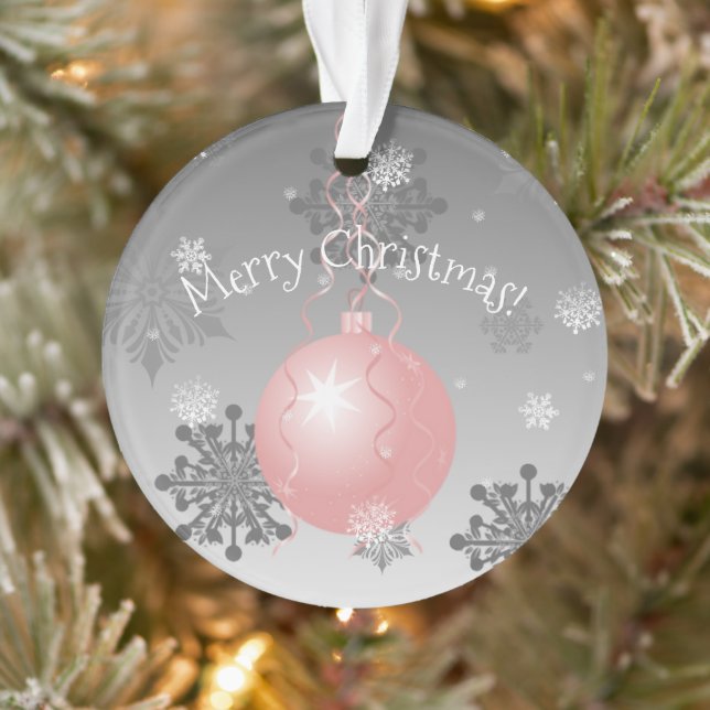 Ornement de Noël rose (Arbre)
