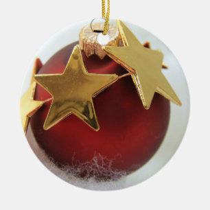 Ornement de Noël rouge et or