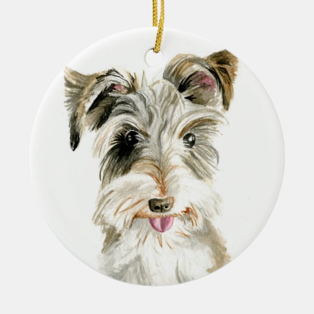 Ornement de Noël Schnauzer (Devant)