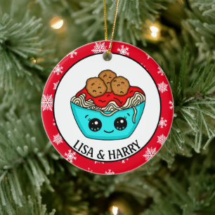 Ornement de Noël Spaghetti Jeu romantique