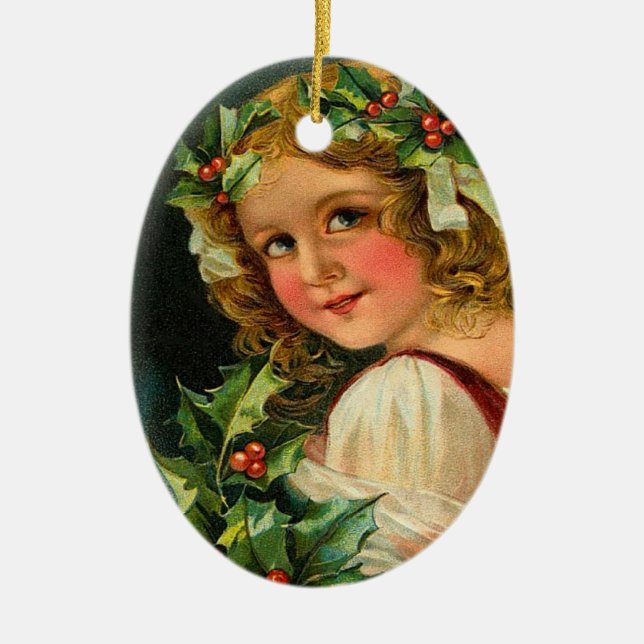 Ornement de Noël victorien Holly (Devant)