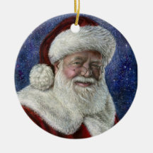 Ornement de nuit étoilée de Père Noël