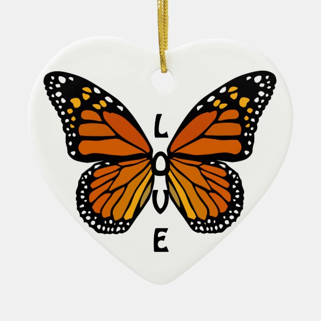 Ornement de papillon personnalisé par ornement de (Devant)